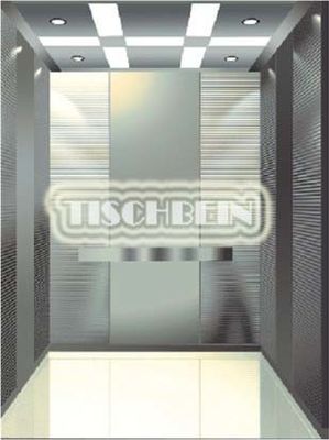 Adjacent Door Mirror Etching Finish Passenger Elevator 1.5m/s  Speed With 1000kg 1150kg 1250kg 1350kg 1600kg Capacity