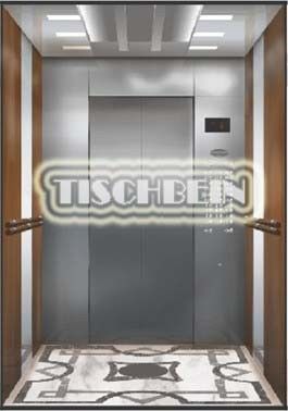 Adjacent Door Mirror Etching Finish Passenger Elevator 1.5m/s  Speed With 1000kg 1150kg 1250kg 1350kg 1600kg Capacity