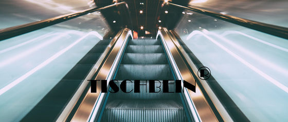 VVVF Commercial Shopping Mall Escalators 0.5m/s Indoor Outdoor With 1000mm Step Width And Emergency Stop