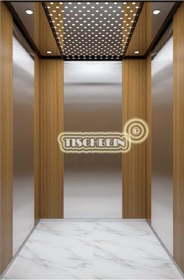 Traction Gearless Machine Passenger Lift 1.75m/s 450kg 630kg 800kg With LCD COP Display Round Handrail For Office BLD