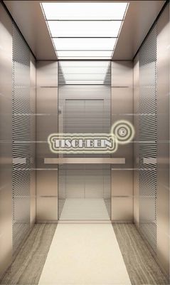 Traction Gearless Machine Passenger Lift 1.75m/s 450kg 630kg 800kg With LCD COP Display Round Handrail For Office BLD