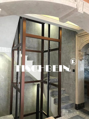 0.4m/s Speed Home Elevators For Private House or Residential Building With 320kg 400kg 450kg Capacity Emergency Stop
