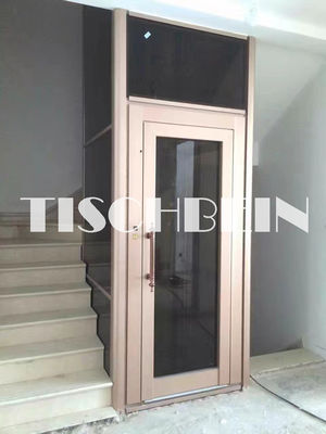 Germany Technique Gearless Compact Design 300kg-450kg Home Villa Elevator 304 Stainless Steel Cabin EN81 Manual Door