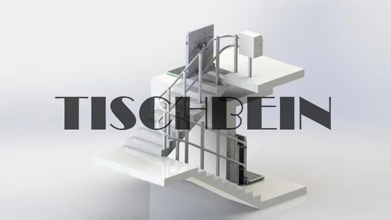 Supermarket Shopping Mall Wheelchair Lift With Curcled Guide Rail Track For Home 304 Stainless Steel Material