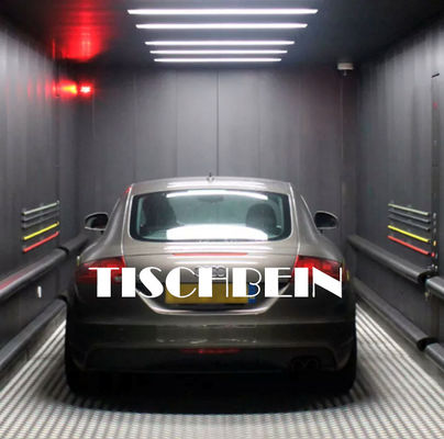3000kg 5000kg Geared Machine Hotel Automobile Elevator 0.5m/s Cherckered Steel Floor For Residential Office Building